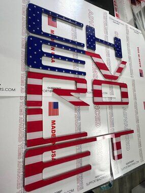 3D US FLAG RAISED TAILGATE LETTERS FOR 2023 2024 2025 2026 COLORADO